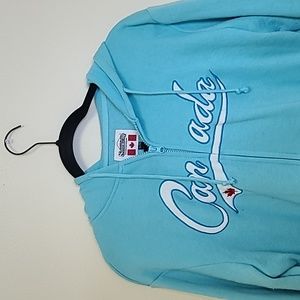 Snowcap Canada Canadian Flag Baby Blue Full-zip Hoodie